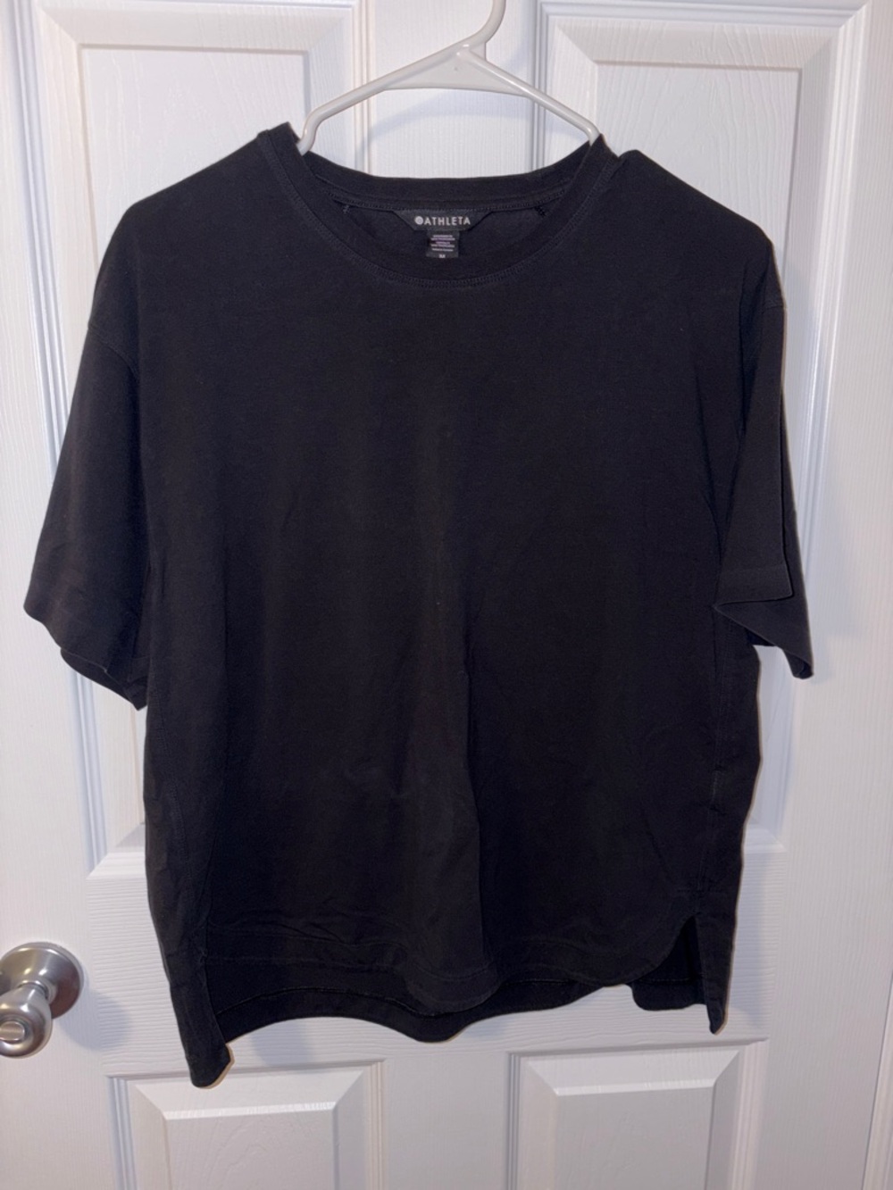Athleta Black Short-Sleeve Crew Tee